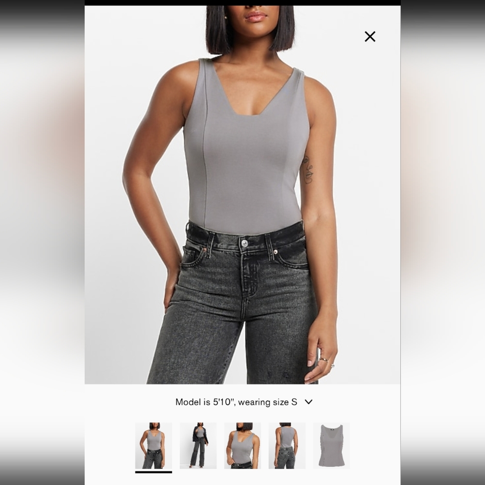 FITTED V-NECK PONTE TANK